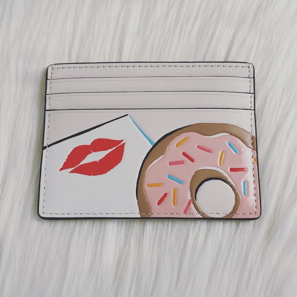 NWT Kate Spade Collectable Coffee Break Donut Small Slim Card Holder - Picture 3 of 4